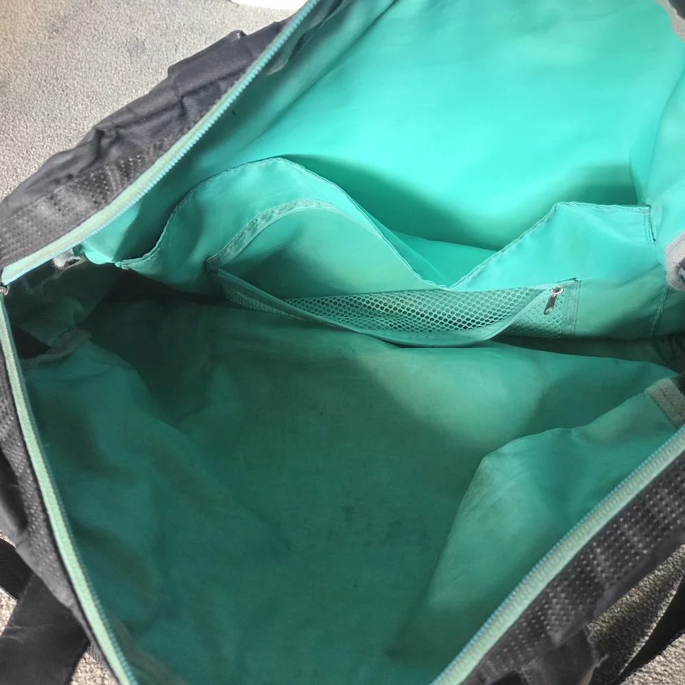 Black and Teal Weekender Bag